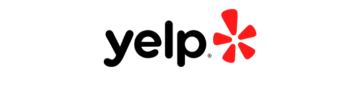 The yelp logo, featuring the company's name in black lowercase letters and a red asterisk-like symbol.