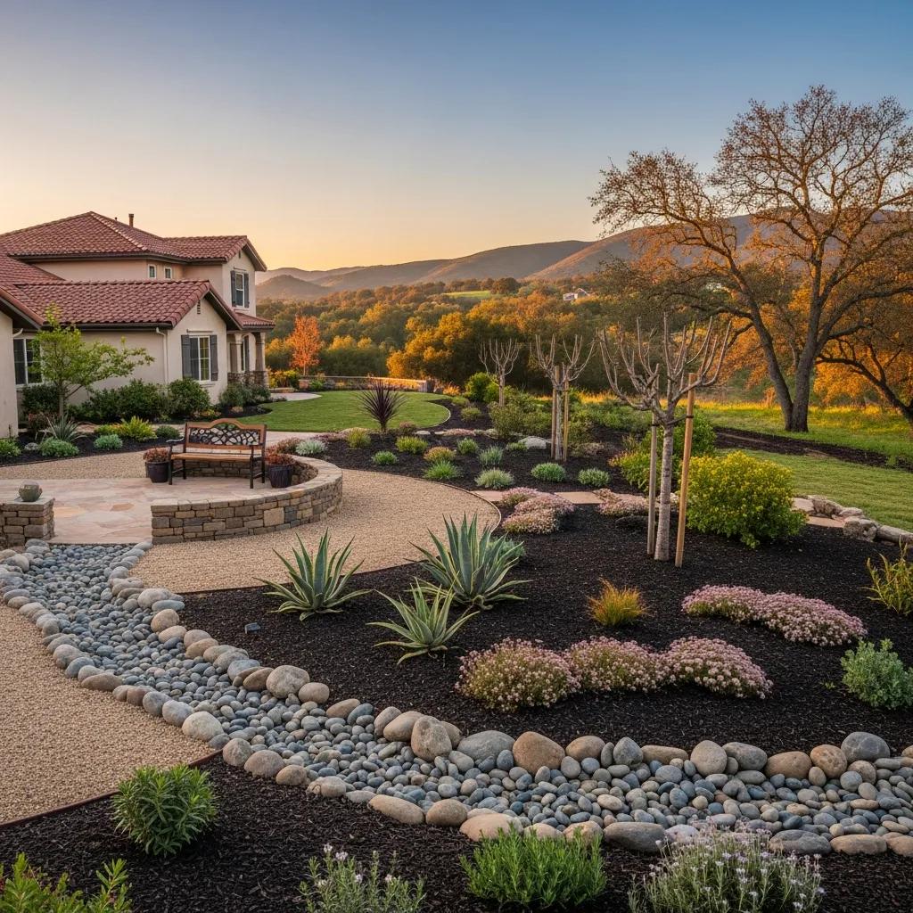 FireWise landscaping techniques in Prescott, AZ showcasing fire-resistant plants and defensible space