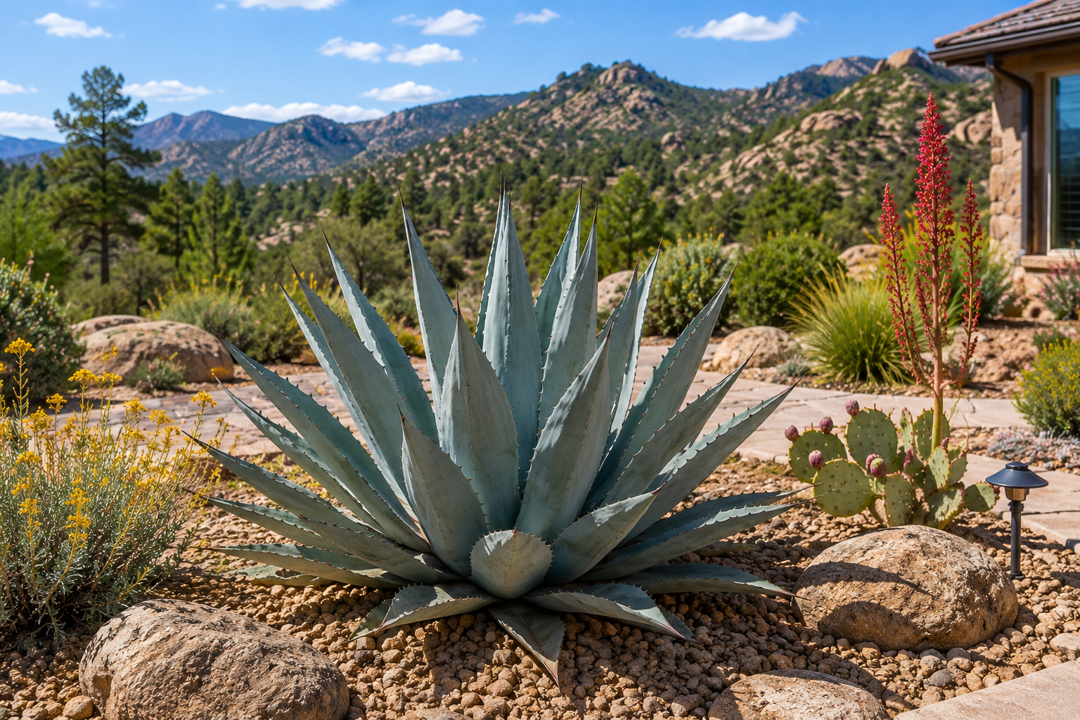 Agave Plant in Dry Landscape in Prescott Arizona