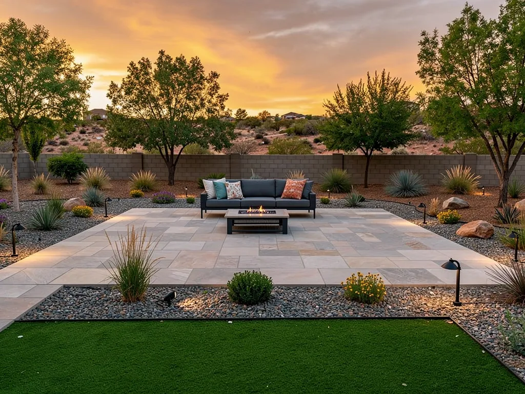 Finished Yavapai County property blending hardscaping with wildfire-resilient landscaping