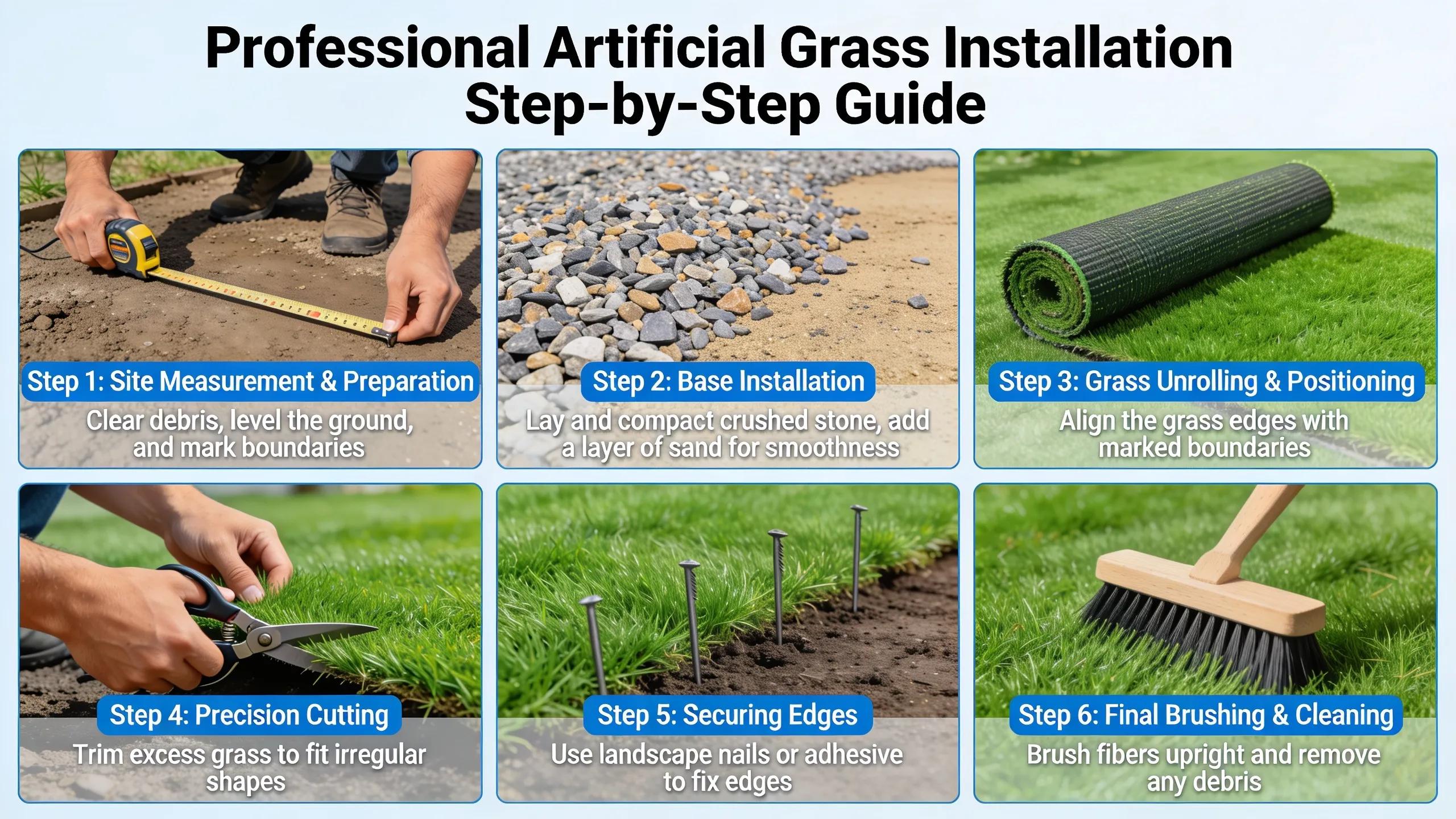What Is the Step-by-Step Process for Professional Artificial Grass Installation Near Me