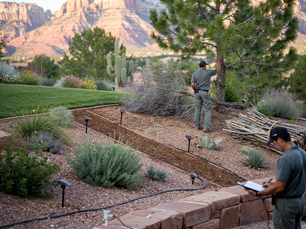 Checklist graphic summarizing Verde Valley landscaping highlights